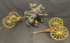 Cast Iron Horse-Drawn Wagon Antique Toy Two Pieces