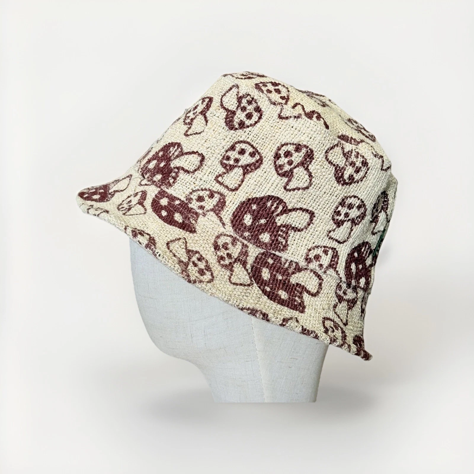 Mushroom Hemp Bucket Hat | Eco-Friendly Handmade Unisex Summer Vegan Sun Hat