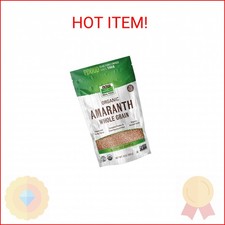 NOW Foods, Organic Amaranth Whole Grain, Source of Protein and Fiber, Gluten-Fre