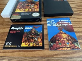KOEI Genghis Khan Nintendo NES w/ Box & Manual NTSC-U/C 1989 Strategy