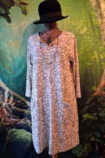 Gudrun Sjöden L 44 46 48 Tunika Velourskleid Samtkleid Nicki Hippie Boho Blumen