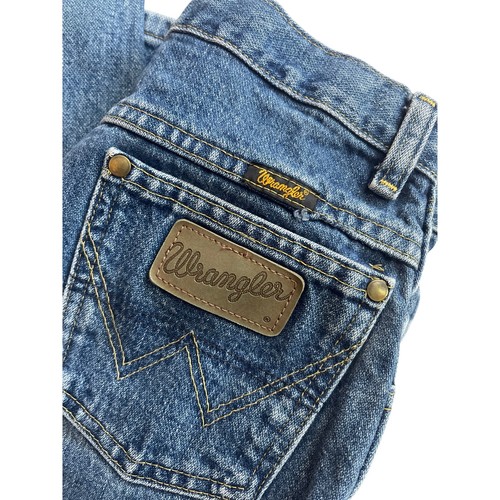 Boys size 16 Slim Wrangler Denim Jeans Adjustable Waistband Classic Wash - Picture 2 of 7