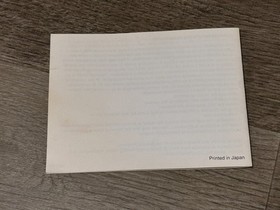 Mad Max Instruction Manual Only Nintendo Nes Authentic