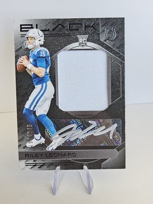 2025 Panini Black Rookie Patch Auto /249 Riley Leonard Colts #RKPA-RLD