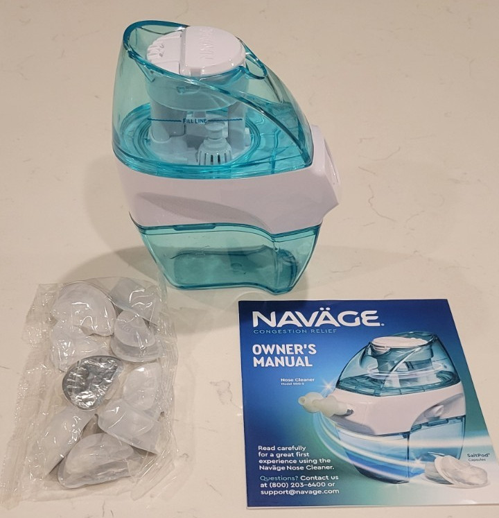 Navage Nasal Care Saline Quick Irrigation For Congestion Sinus Cold With 10 Pods