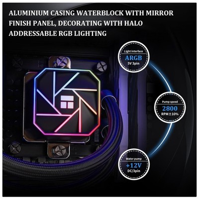 Efficient Dual PWM Fans AIO Cooler, ARGB Sync, AE240 V3