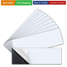 10 Pcs 12" X 4" Bumper Sticker Magnets, Flexible Magnetic Bumper Sticker Shee...