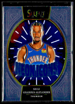 2024-25 Panini Select Neon Icons 10 Shai Gilgeous-Alexander OKC Thunder