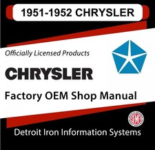 1951-1952 Chrysler Royal New Yorker Imperial Shop Manual And Sales Brochure Cd 1951-1952 Chrysler Royal New Yorker Imperial Shop Manual And Sales Brochure Cd