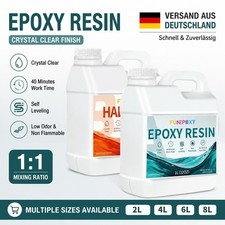 Transparent Epoxidharz Set 1:1 Verh&auml;ltnis Pr DIY Resin Set Gie&szlig;harz Glasklar