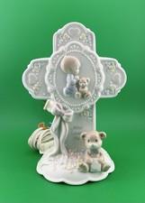 1993 Precious Moments Jesus Loves Me Cross Night Light Lamp Boy Bear