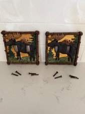 INTERRUPTEUR LUMIÈRE BOISÉE RUSTIQUE MOOSE PORTS DOUBLES VIS INCLUSES