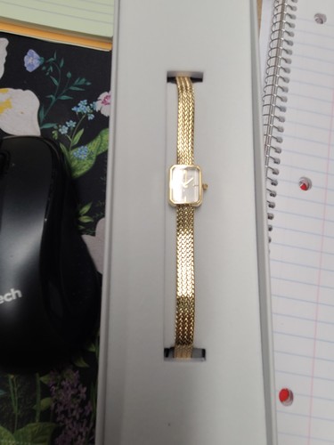 Rosefield Mini Octagon Women's Gold Tone Stainless Bracelet Watch 18.5mm - Gold
