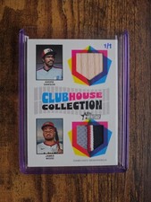 2026 Topps Heritage Clubhouse Collection Dual Relics Andre Dawson James Wood 1/1