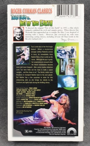 Not of This Earth VHS 1988 Traci Lords Roger Corman Classics New Sealed OOP - Picture 2 of 4