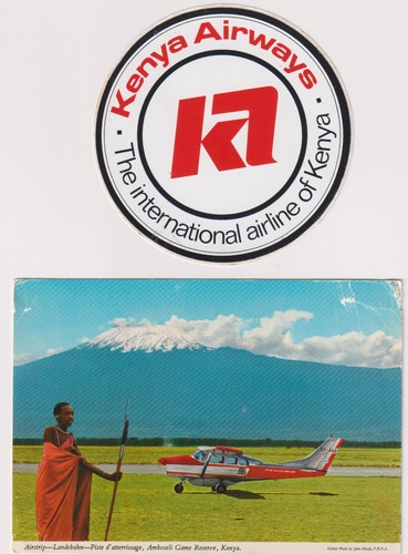 KENYA AIRWAYS ke_150 AFRICA AIRLINE GEPÄCKETIKETT, M, NH & PCD UNBENUTZT