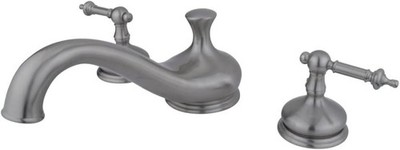 Templeton KS3338TL Two-Handle 3-Hole Deck Mount Roman Tub Faucet, Brushed Nickel
