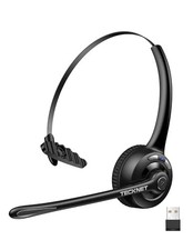Wireless Headset, Bluetooth Headphones with Noise Cancelling Microphone for T...