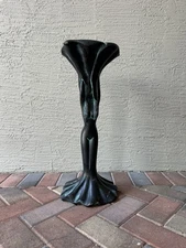 Vintage Art Deco Frankart Style Nude Lady Wood Sculpture Ashtray