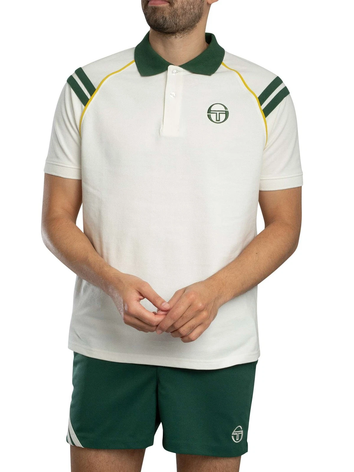 Sergio Tacchini Men's New Cortona Polo Shirt, White