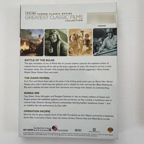 TCM Greatest Classic Films Collection: War John Wayne Errol Flynn Cary Grant DVD - Picture 7 of 10