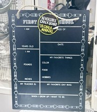 New Double Sided First And Last Day Of School Chalkboard, 19x13  