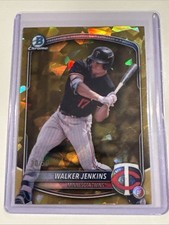 2025 Bowman Draft Sapphire Walker Jenkins Chrome Gold Refractor #/50 Twins