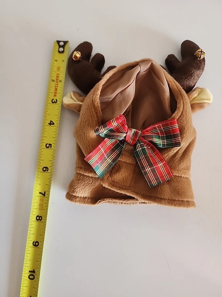 Disfraz de reno mascota sombrero para gato o perro pequeño traje de Navidad Foto 3 de 4