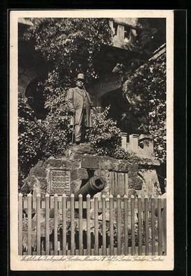 Postcard Münster i. W., statue of Prof. Dr. Landois, founder of the Westphalian Zoolo 