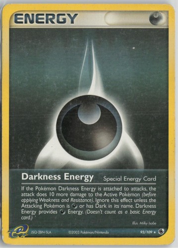Darkness Energy 93/109 Rare Ruby & Sapphire Pokemon Moderately Played