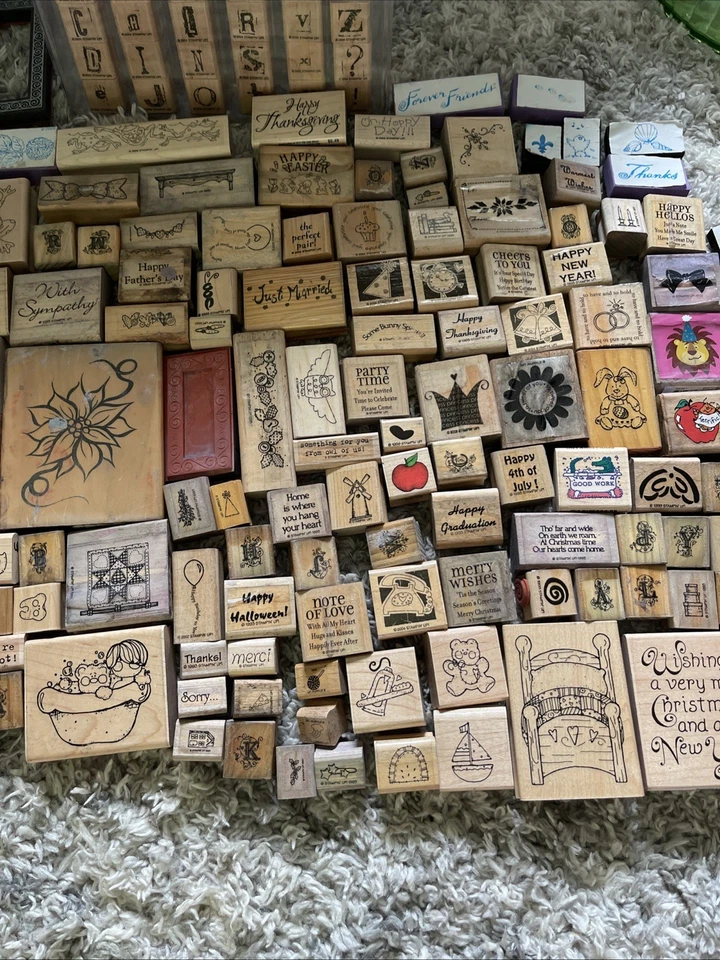 Stampin’ Up! LOTE de 150+ estampillas y extras usados Foto 3 de 4