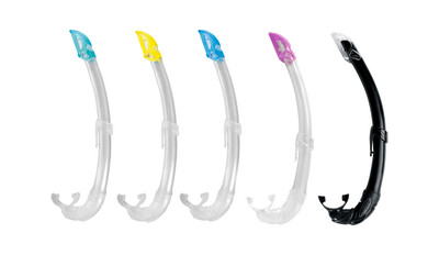Tubo Respirador Snorkel de alta gama Cressi | Polivalente para Buceo, Apnea y Sn