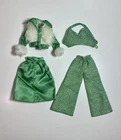 Vintage 1975 Barbie #7933 Super Star Fashion Originals Green Separates Set of 4
