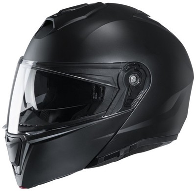 HJC i90 Solid Modular Motorcycle Helmet Semi-Flat Black