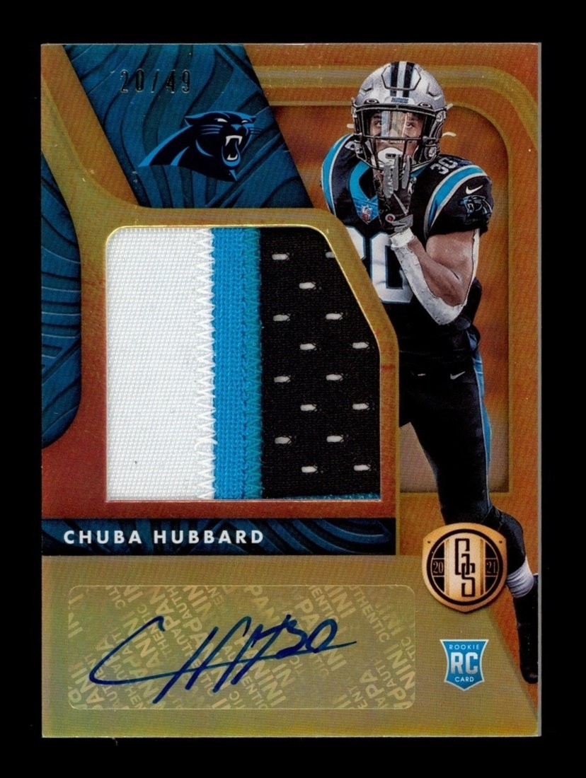 Chuba Hubbard Panini Gold Standard Rookie Jersey Autographs Jumbo #RJJCH Base