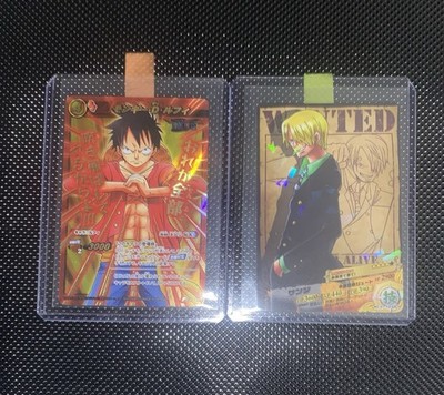 Ruffy Promo 47 Carddass 2012 und Sanji Wanted Berry Match 2011 Bandai Japanese