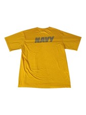 Vintage US Navy PTU 3M Reflective T-shirt Mens Large Gold Made in USA Military