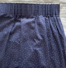 Pair of M&S navy blue curtains with tiebacks