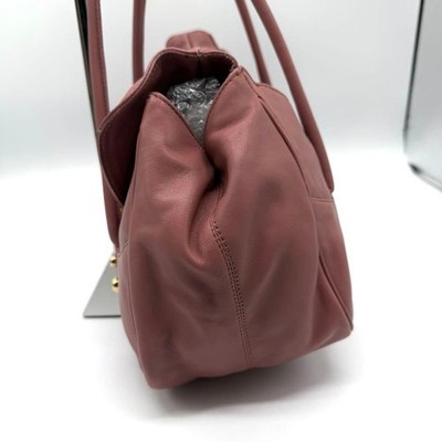 Francesco Biasia Leather Tote Bag Pink Archive Y2K Grunge Vintage