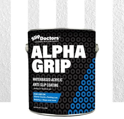 Paint Non Slip Concrete Asphalt Skid Coating 1 Gallon White ALPH000 Alpha Grip