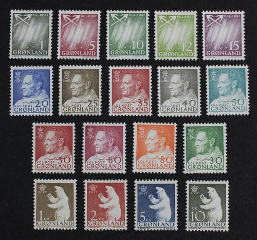 CKStamps: Greenland Stamps Collection Scott#48-65 Mint NH OG