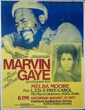 MARVIN GAYE OAKLAND 1977 concert poster 17x22 Original