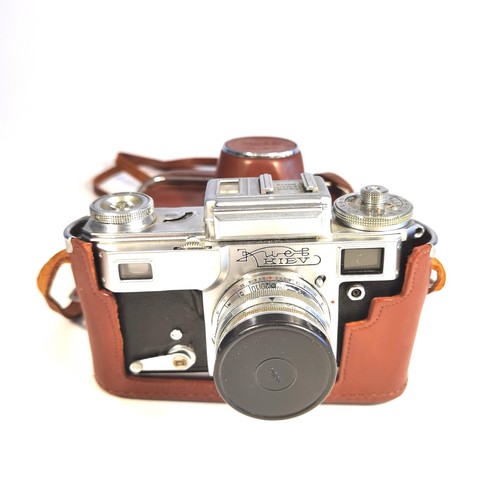 Genuine Soviet Union Analog Rangefinder Camera Kiev 4 50mm F2 Lens White Vintage
