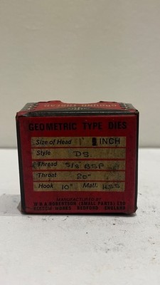 Geometric Type Dies 5/8  BSP HSS DS Style   UK Made Vintage Chasers Set