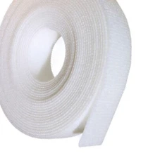 1in, 2in & 4in White Sew on (Hook Tape Side Only) Nylon Fabric Non-Adhesive