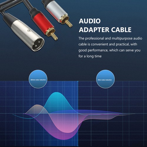 XLR to RCA Audio Cable Music Converter Microphone Wire Equipment Adapter Signal - Picture 6 of 12