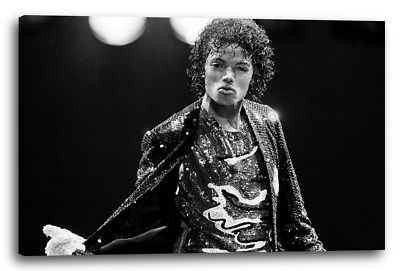 Lein-Wand-Bild: Michael Jackson on stage Legende King of Pop Musik-Star