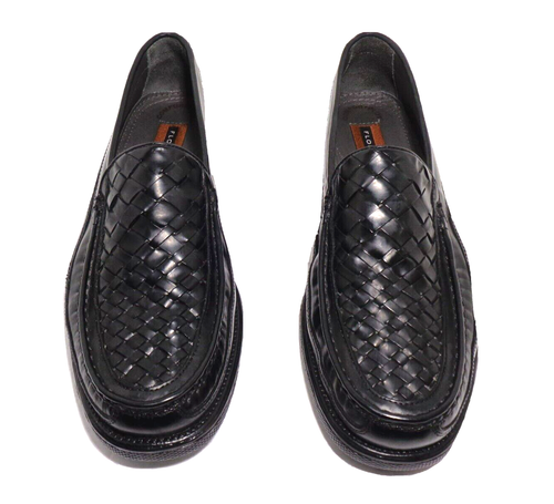 Florsheim Marshall Black Woven Leather Woven Loafer 11D - Picture 4 of 13