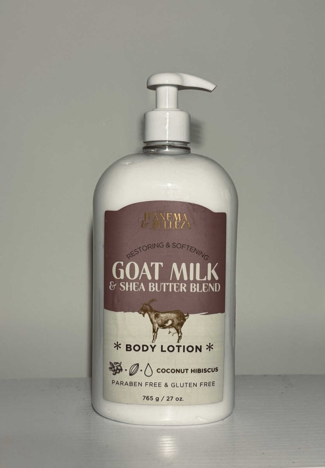 IPANEMA & BELLEZA Restore GOAT MILK SHEA BUTTER BODY LOTION Coconut Hibiscus