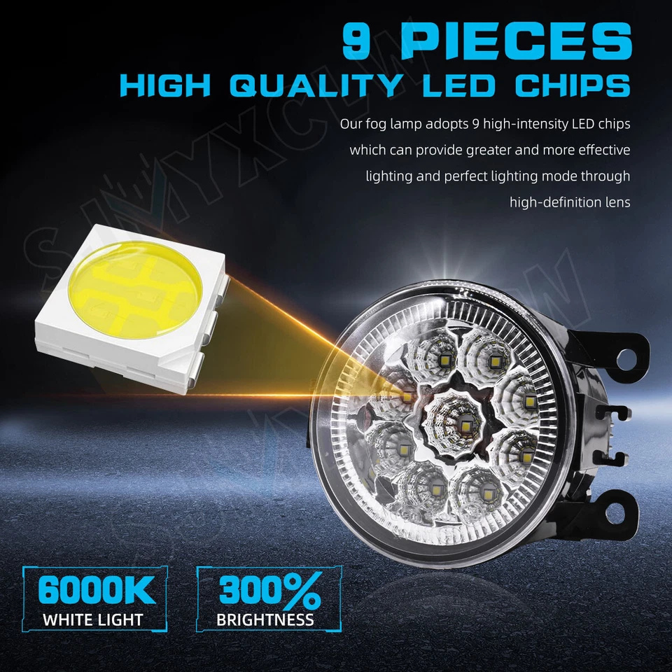 for 2011-2015 Ford Explorer Fog Lights Clear Lens Pair Front Bumper Driving Lamp - Image 4 of 4